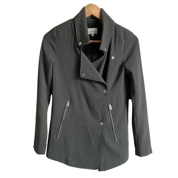 Wilfred Jackets & Blazers - Aritzia Wilfred Mayet Blazer Jacket Moto Classy Minimalist Gray Women's XXXS